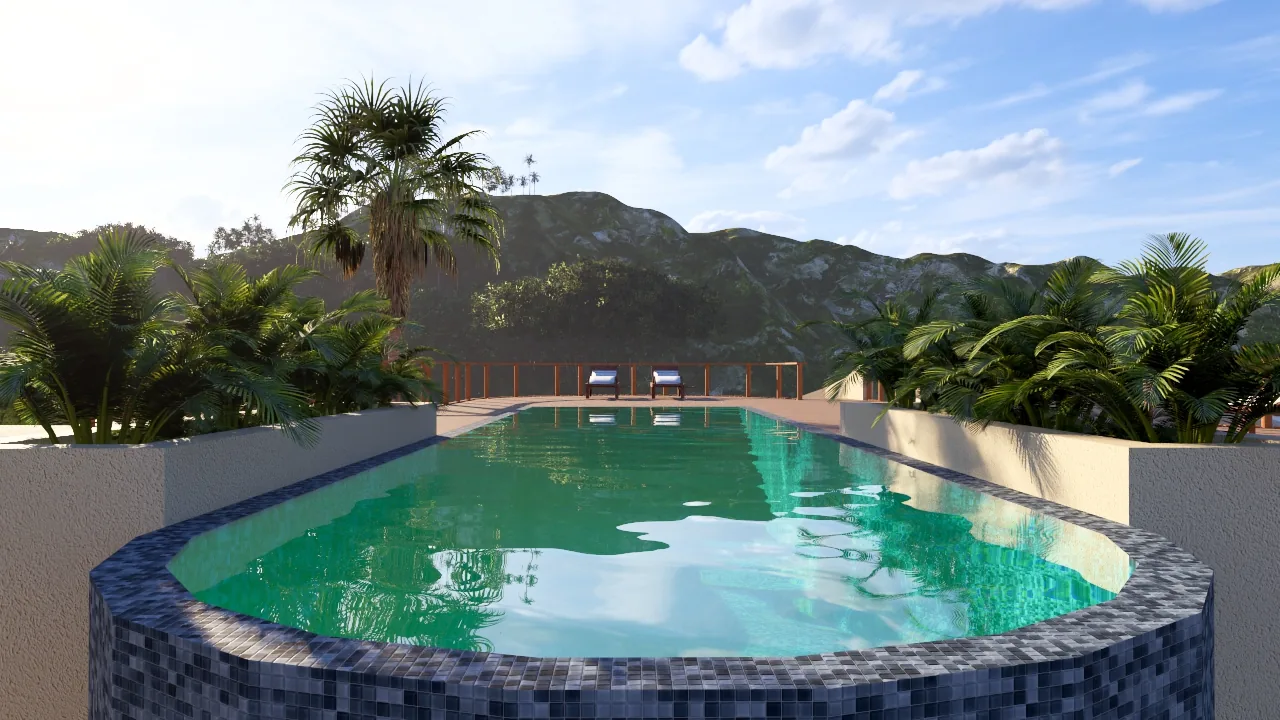 render-piscina-del-jardin-casa-iwana-con-la-sierra
