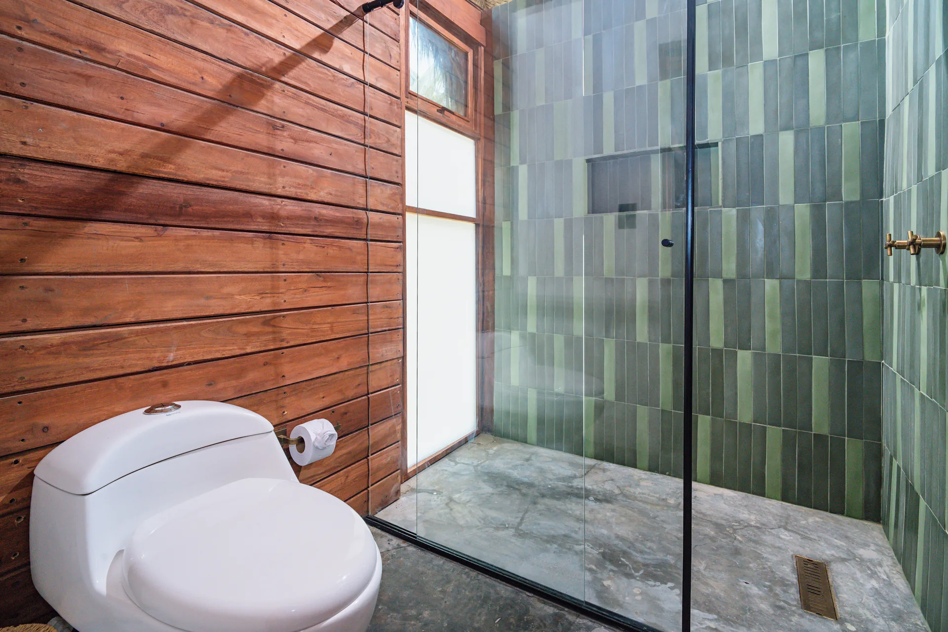 Baño privado de la Suite Jardín · Casa Iwana Tayrona